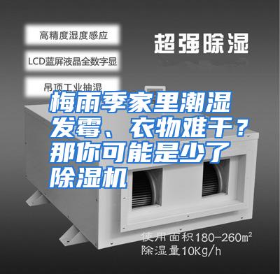 梅雨季家里潮湿发霉、衣物难干？那你可能是少了除湿机