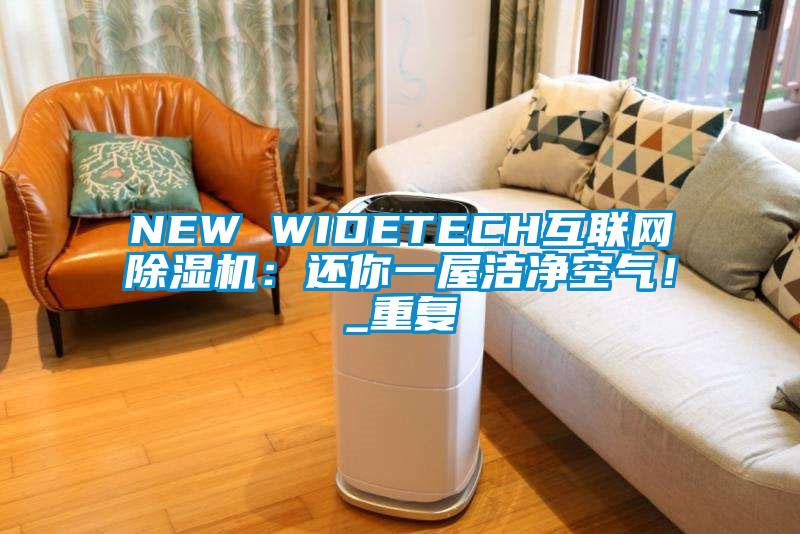 NEW WIDETECH互联网除湿机：还你一屋洁净空气！_重复