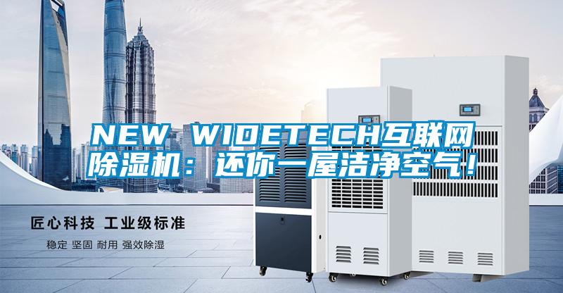 NEW WIDETECH互联网除湿机：还你一屋洁净空气！