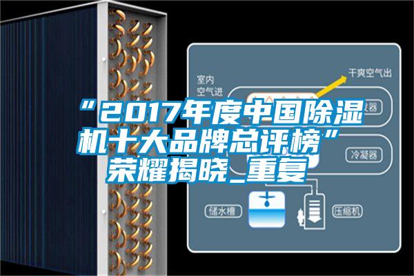 “2017年度中国除湿机十大品牌总评榜”荣耀揭晓_重复