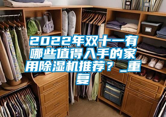 2022年双十一有哪些值得入手的家用除湿机推荐？_重复