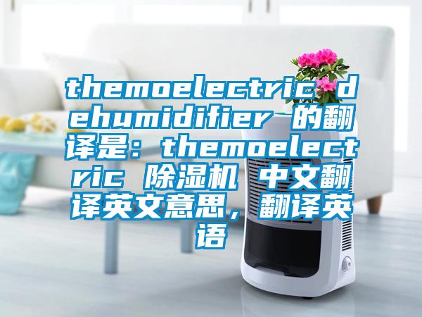 themoelectric dehumidifier 的翻译是：themoelectric 除湿机 中文翻译英文意思，翻译英语