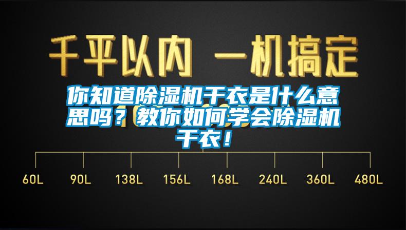 你知道除湿机干衣是什么意思吗？教你如何学会除湿机干衣！