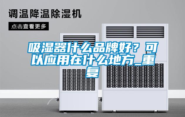 吸湿器什么品牌好？可以应用在什么地方_重复