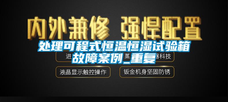 处理可程式恒温恒湿试验箱故障案例_重复