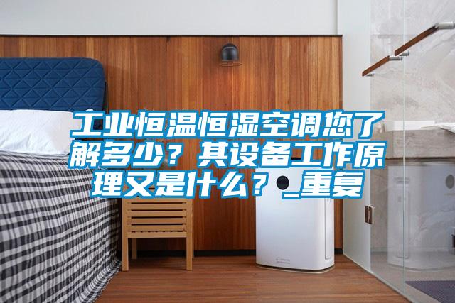 工业恒温恒湿空调您了解多少？其设备工作原理又是什么？_重复