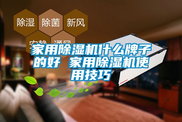 家用除湿机什么牌子的好 家用除湿机使用技巧