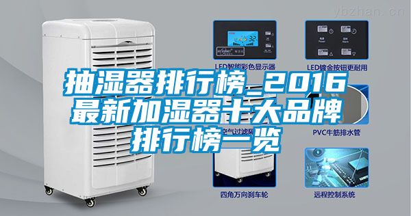 抽湿器排行榜_2016最新加湿器十大品牌排行榜一览