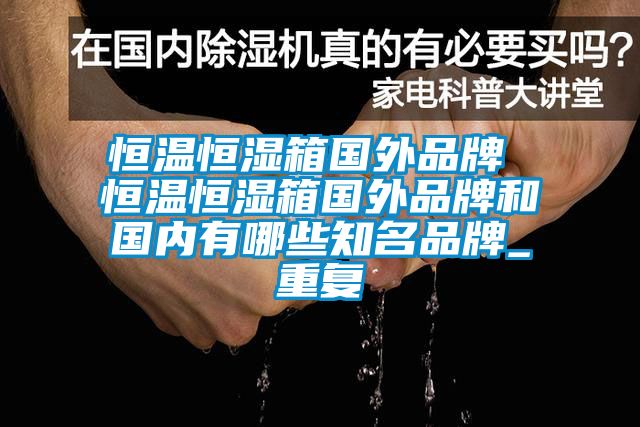 恒温恒湿箱国外品牌 恒温恒湿箱国外品牌和国内有哪些知名品牌_重复