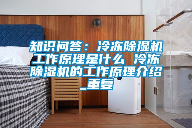 知识问答：冷冻除湿机工作原理是什么 冷冻除湿机的工作原理介绍_重复