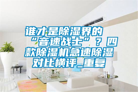 谁才是除湿界的“音速战士”？四款除湿机急速除湿对比横评_重复