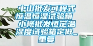 中山批发可程式恒温恒湿试验箱 小榄批发恒定温湿度试验箱定做_重复