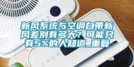 新风系统与空调自带新风差别有多大？可能只有5%的人知道_重复