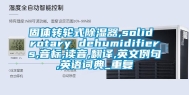 固体转轮式除湿器,solid rotary dehumidifiers,音标,读音,翻译,英文例句,英语词典_重复