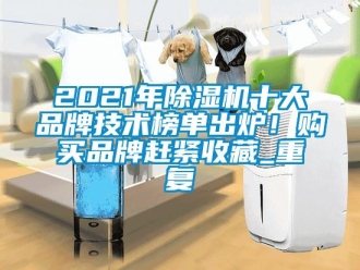 企业动态2021年除湿机十大品牌技术榜单出炉！购买品牌赶紧收藏_重复